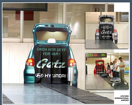 Hyundai Getz @ airport baggage reception