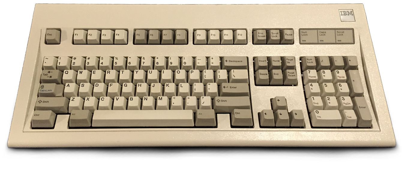 Visu klaviatūru klaviatūra: IBM Model-M