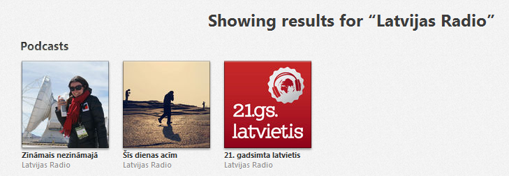 Latvijas Radio raidījumi iTunes podkāstu sadaļā