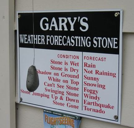 Garry's weather forecasting stone
