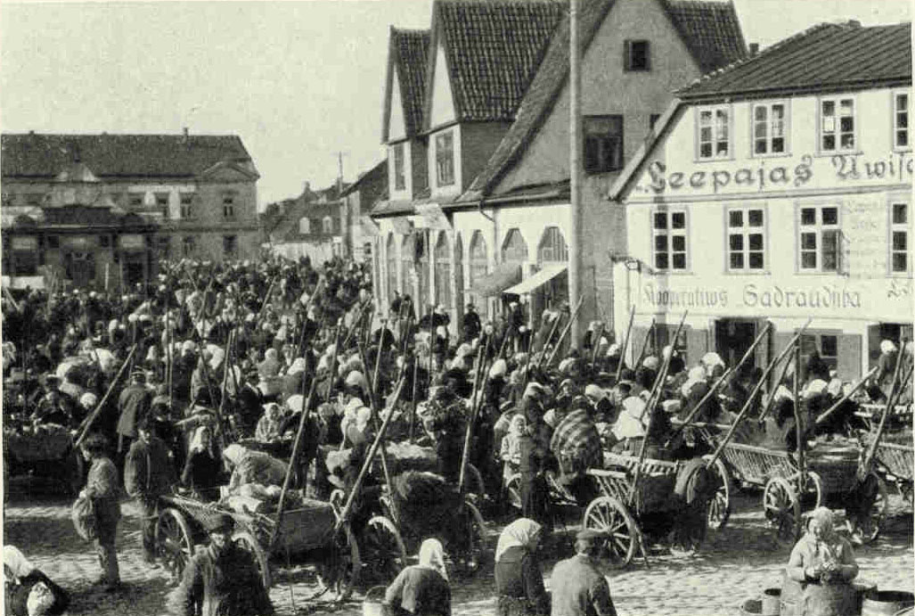 Early Morning in The Street Market at LiepajaPhotograph by Maynard Owen Williams
