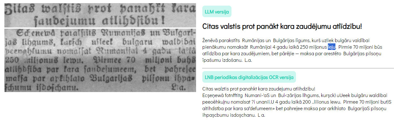 Šis ir labs piemērs, kur levas vien par lejām kļuva.
